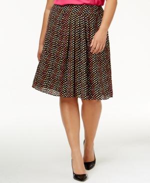 Kasper Plus Size Pleated Skirt