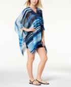 Calvin Klein Painterly Stripe Chiffon Cover-up
