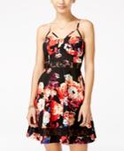 Material Girl Juniors' Floral-print Fit & Flare Dress, Only At Macy's