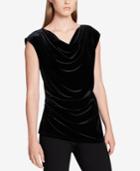 Calvin Klein Velvet Cowl-neck Top