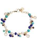 Anne Klein Gold-tone Bead And Crystal Shaky Bracelet