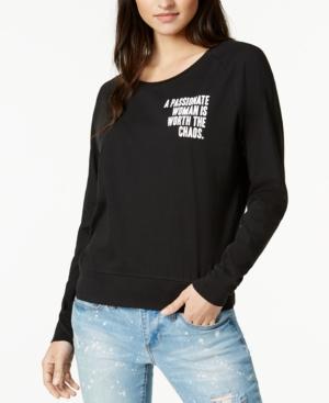 Chrldr Cotton Worth The Chaos Graphic Sweatshirt