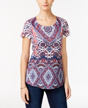 Style & Co Paisley-print Top, Only At Macy's