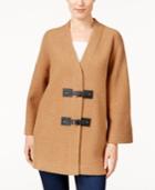 Jm Collection Wool Buckle-front Cardigan, Only At Macy's