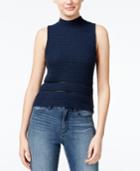 Jessica Simpson Mixed-knit Sleeveless Sweater