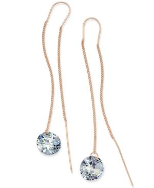 Thalia Sodi Rose Gold-tone Crystal Threader Earrings, Only At Macy's