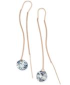 Thalia Sodi Rose Gold-tone Crystal Threader Earrings, Only At Macy's