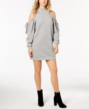 Kensie Cold-shoulder Sweatshirt Dress