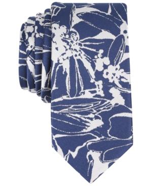 Bar Iii Men's Totness Abstract Floral Skinny Tie, Created For Macy's
