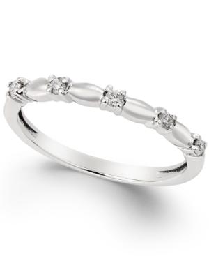 Diamond Wedding Band (1/10 Ct. T.w.) In 14k White Gold