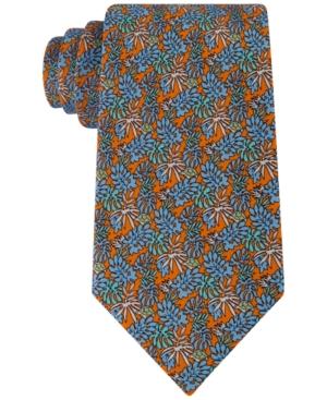 Tommy Hilfiger Men's Palm Leaves And Turtles Classic Tie