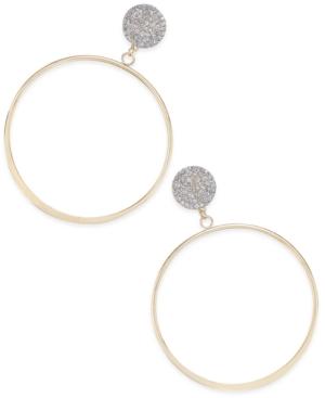 Thalia Sodi Pave Drop Hoop Earrings, Only At Macy's