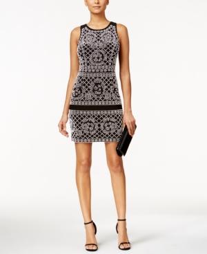 Xscape Sleeveless Beaded Bodycon Dress