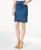 Charter Club Tummy-control Denim Skirt, Created For Macy's