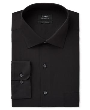 Alfani Men's Classic Fit Performance Stretch Easy-care Solid Dress Shirt, Created For Macy's