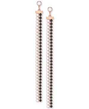 Swarovski Rose Gold-tone Crystal Fringe Earring Jackets