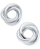 Charter Club Silver-tone Rolling Knot Stud Earrings, Only At Macy's