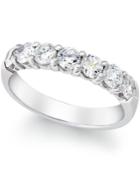 Seven-stone Diamond Band (1 Ct. T.w.) In 14k White Gold