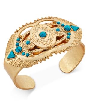 Danielle Nicole Gold-tone Turquoise-look Dream Bracelet, Only At Macy's