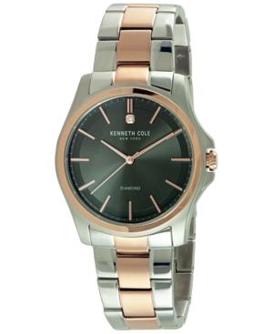 Kenneth Cole New York Men's Diamond Accent Two-tone Stainless Steel Bracelet Watch 44mm 10027880