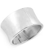 Robert Lee Morris Soho Silver-tone Sculptural Wide Hinge Bangle Bracelet