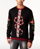 Hudson Nyc Men's Embroidered Snake Sweatshirt