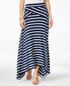 Inc International Concepts Petite Asymmetrical Stripe Maxi Skirt, Only At Macy's