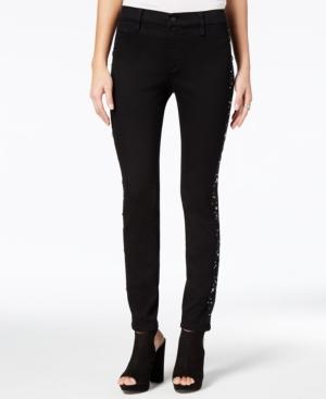 Buffalo David Bitton Faith Embellished-side Skinny Jeans