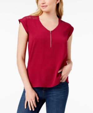 Bcx Juniors' Lace-trim Top