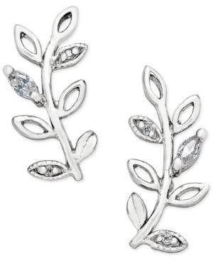 Giani Bernini Crystal Vine Ear Climber Earrings In Sterling Silver, Only At Macy's