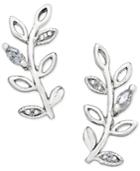 Giani Bernini Crystal Vine Ear Climber Earrings In Sterling Silver, Only At Macy's