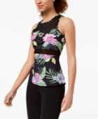 Material Girl Active Juniors' Illusion Active Tank Top, Created For Macy's