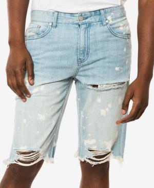 Jaywalker Men's 12 Relaxed-fit Ripped Denim Shorts, Only At Macys