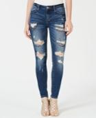 Guess Sexy Curve Ripped Chain-trim Jeans