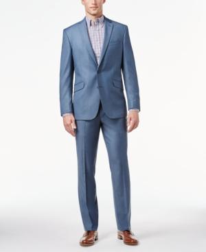 Kenneth Cole Reaction Light Blue Sharkskin Slim-fit Suit
