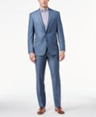 Kenneth Cole Reaction Light Blue Sharkskin Slim-fit Suit