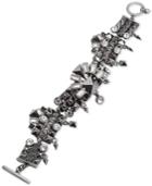Givenchy Hematite-tone Crystal Toggle Bracelet