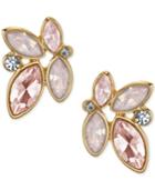 2028 Gold-tone Peach Crystal Cluster Stud Earrings, A Macy's Exclusive Style