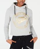 Superdry Cropped Metallic Graphic Hoodie