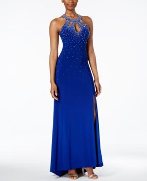 Nightway Petite Embellished Halter Gown