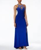 Nightway Petite Embellished Halter Gown