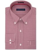 Tommy Hilfiger Men's Classic/regular Non-iron Fit Red Check Dress Shirt