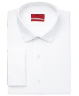 Alfani Red Men's Fitted Performance White French Cuff Dress Shirt, Only At Macy's
