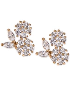 Lonna & Lilly Gold-tone Floral Crystal Cluster Stud Earrings