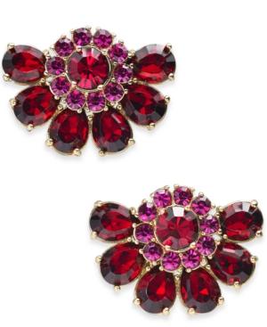 Kate Spade New York Gold-tone Crystal & Imitation Pearl Cluster Stud Earrings