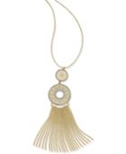 Inc International Concepts Gold-tone Pave Circle Fringe Statement Necklace, Only At Macy's