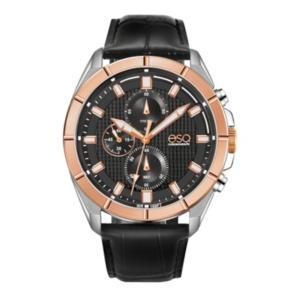 Men's Esq0133 Two-tone Stainless Steel Chronograph Watch With Black Dial