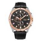 Men's Esq0133 Two-tone Stainless Steel Chronograph Watch With Black Dial