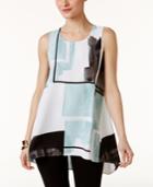 Alfani Printed High-low Top, Created For Macy's