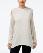 Style & Co Metallic Cold-shoulder Top, Only At Macy's